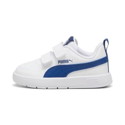 Image of PUMA Courtflex V3 Sneakers Trainers Baby Boy White Clyde Royal Infant Size UK 4