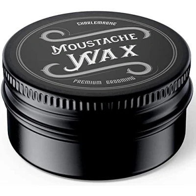 Image of Charlemagne Moustache Wax strong with genuine Bees Developed by Barbers Made in Germany Beard for Men hold Styling Mustache