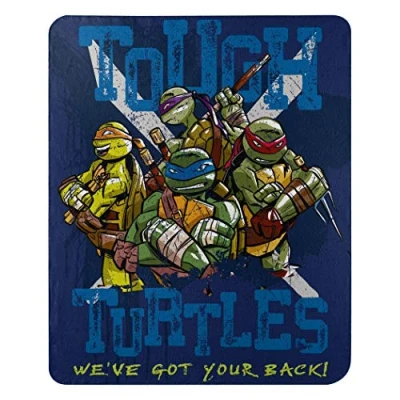 Image of Northwest Nickelodeon Fleece Throw Blanket Teenage Mutant Ninja, Tough Turtles Blues, 45&quot; x 60&quot;