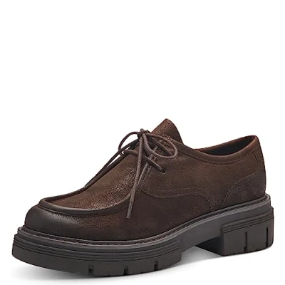 Image of MARCO TOZZI Women&#039;s 2 23708 41 Lace Up, Cafe Nubuck, 7.5