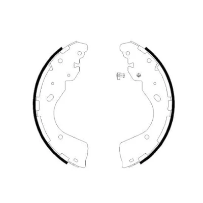 Image of 98101081804 Brake Shoes TEXTAR 91081800 294mm 56mm without handbrake lever NISSAN: NP300 Navara Pickup, Pickup