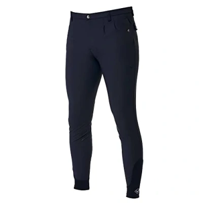 Image of LeMieux Elite Mens Classic Pleated Horse Riding Breeches Navy Blue 28&quot;