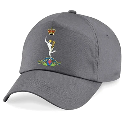 Image of PSave Royal Signals Corps of Insignia Embroidered Baseball Cap British Army Military Embroidery (Grey)