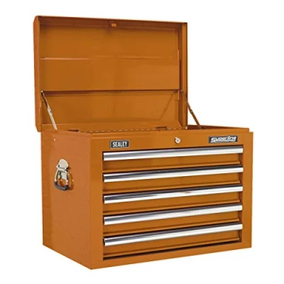 Image of Sealey Superline Pro Topchest 5 Drawer with Ball Bearing Slides Orange