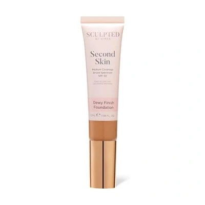 Image of Second Skin Dewy Liquid Mineral Foundation from Sculpted by Aimee (Toasted 5.45) 32ml Cruelty Free, Vegan Face for Medium Coverage with SPF 50