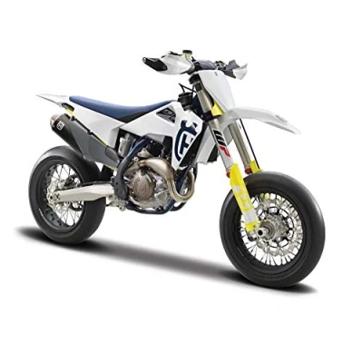 Image of Bburago Husqvarna FS 450 Supermoto Motorbike 1:18 Scale Incredibly Detailed Die Cast Replica Collectible Motorcycle Model