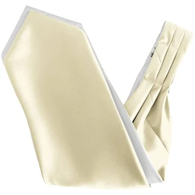 Image of Great British Tie Club Men&#039;s Satin Ascot Cravats (Ivory)