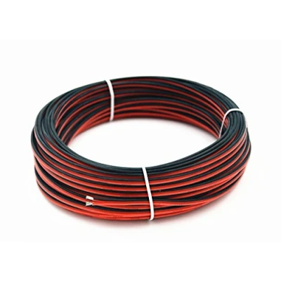 Image of TUOFENG 22awg Silicone Electrical Wire 200 Meter [Black 100 m Red m] Extension Cable Cord 2 Conductor Parallel line Flexible 22 Gauge Hook Up Oxygen Free Strands Tinned Copper