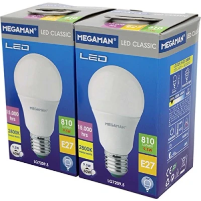 Image of MEGAMAN IDV LED Classic Lamp MM21945 (VE2) E27/828 A60 Lamp/Multi 4020856219452