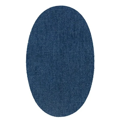 Image of Haberdashery Online 6 Iron On Denim Knee Pads Elbows to protect your clothes and repair of trousers, jackets, sweaters, shirts. 16cm x 10cm