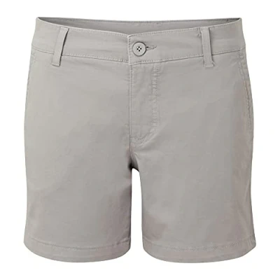 Image of Gill Womens Lightweight Cotton Chino Crew Shorts Silver Grey
