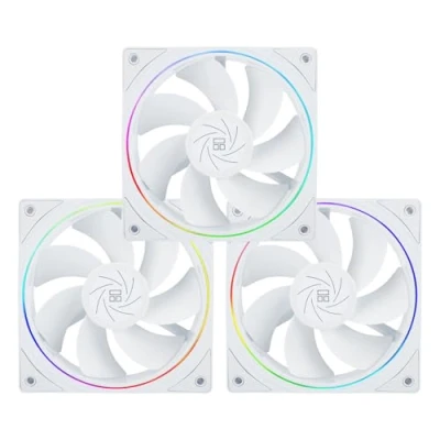 Image of Thermalright TL S12RW X3 CPU Fan 120mm Reverse Case Cooler Comes with ARGB Lighting,CPU Cooling 1500RPM Speed,White PC PWM Silent Computer Fan,Set of Fans
