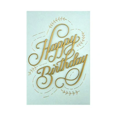 Image of Hallmark Birthday Card Classic Signature Collection Design with 3D Effect Lettering Attachment