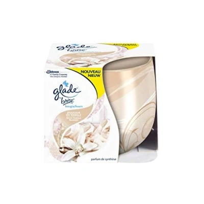 Image of glade Pack of 4 scented candles, vanilla blossom, up to 30 hours, 120 g