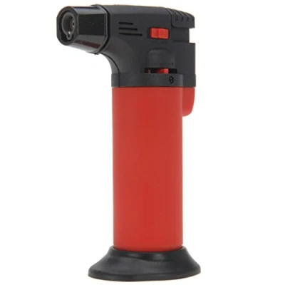 Image of Creme Brulee Blow Torch Chefs Butane Cooks Gas Utility Burner Lighter Kitchen (Red)