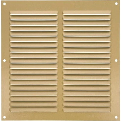 Image of Amig Square Aluminium Grille Ventilation Grills for Air Outlet Ideal Kitchen and Bathroom Ceiling Measures 200 x mm Gold Colour
