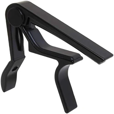 Image of iGadgitz Xtra U7134 Curved Acoustic and Electric Guitar Capo, Capotasto Black
