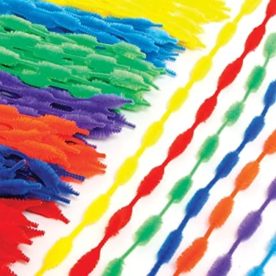 Image of Baker Ross FE322 Rainbow Pipe Cleaners Craft Set Pack of 105, Wire, Card Making Supplies, Childrens Arts and Crafts Materials, Embellishments for Crafting