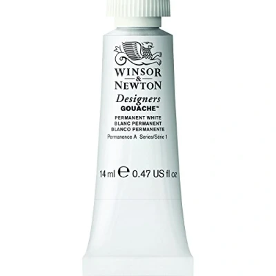Image of Winsor &amp; Newton, Designers Gouache, Permanent White, 14 ml (Pack of 1)