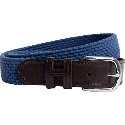 Image of HACKETT LONDON Men&#039;s Parachute Belt, Blue (Mid Chambray), XL