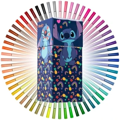 Image of Disney Stitch Colouring Pens for Kids Felt Tip Art Supplies Gifts (Blue)
