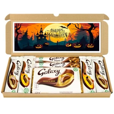 Image of Chocolate Hamper Letter Box Gift Selection Fullsize Galaxy bars Ideal Gifts For Women, Men, Kids (Halloween, Full Size)