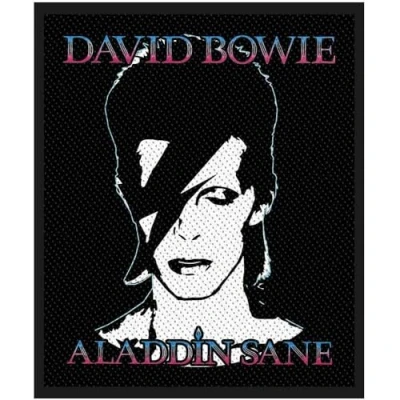 Image of David Bowie Standard Patch Aladdin Sane Official Black One Size