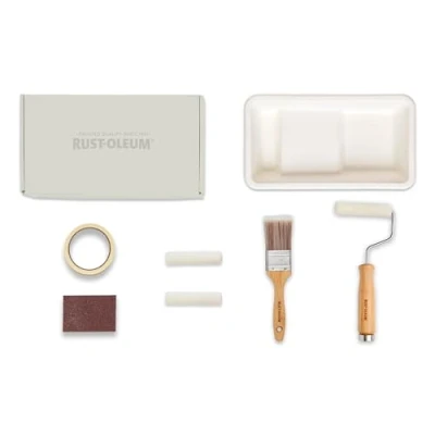 Image of Rust Oleum Ready to Roll Eco Paint Kit (Small) Radiator Satin Delicate Greys