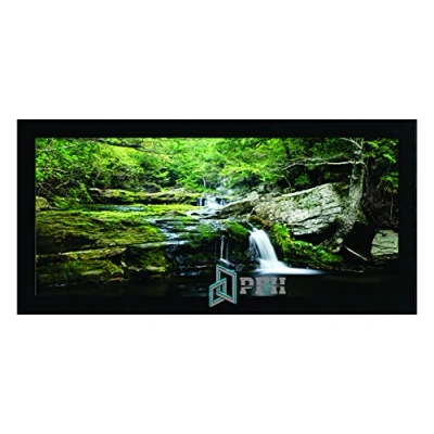 Image of Black Premium Wood Photo Frames Wall Hanging Picture Frame Poster Acrylic Glass 50cm x 100cm