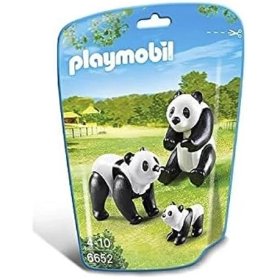 Image of Playmobil 6652 City Life Panda Family, Fun Imaginative Role Play, PlaySets Suitable for Children Ages 4+