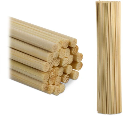 Image of Relaxdays Bamboo Sticks, Set of 500, HWD: 30 x 0.3 cm, Craft Rods for DIY, Plant Support Houseplants, Natural