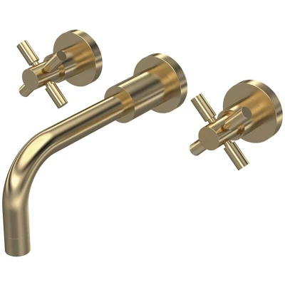 Image of Hudson Reed Tec Brass Wall Mounted Basin Mixer