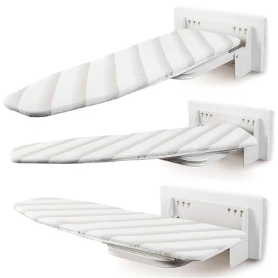 Image of uyoyous Wall Mounted Ironing Board, 180 Degree Swivel Foldable Hidden Away Board with Heat Resistant Cover for House Space Saving