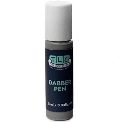 Image of The Leather Clinic &amp; Vinyl Dabber Pen 10ml Touch Up Scratch and Scuff Repair for Sofas, Car Seats, Shoes, Bags Restore Small Areas (Grey)