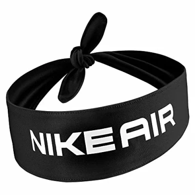 Image of Nike Head tie Skinny Air Graphic Headband Sweatband Tennis Bandana (BLACK/BLACK/WHITE)