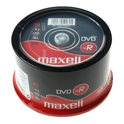 Image of Maxell DVD R 4.7 GB 16X 120 Min Video Matt Silver (50 Disk Pack Spindle)
