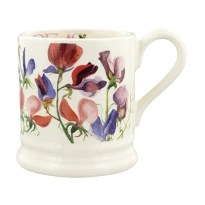 Image of Emma Bridgewater 1/2 Pint, Ceramic Coffee Mug Large Stoneware, Cappuccino, Latte, Coffee, Tea Cup, Beautiful Mugs, Birthday Gift Sweet Pea Multi,