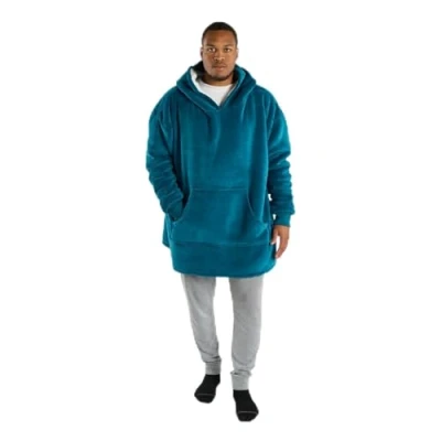Image of Sienna Hoodie Blanket, Birthday Gifts for Women Super Soft Sherpa Fleece Warm Comfy Cosy Oversized Wearable Blanket Sweatshirt Adults Men Boys Kids Big Pocket, Teal
