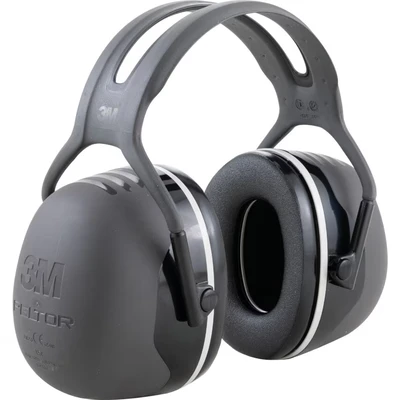 Image of 3M Peltor X5A Ear Defenders with Headband, Earmuffs for Reliable Hearing Protection Against High Noise Levels in Industrial Settings, 37 dB, Black