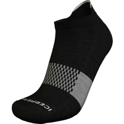 Image of Icebreaker Men&#039;s Multisport Light Cushion Micro Sock, Black/Snow/Metro Heather, M