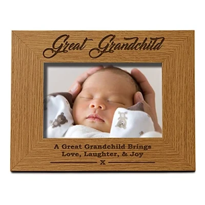 Image of ukgiftstoreonline Great Grandchild Wooden Photo Frame Gift (8 x 10 Inch)