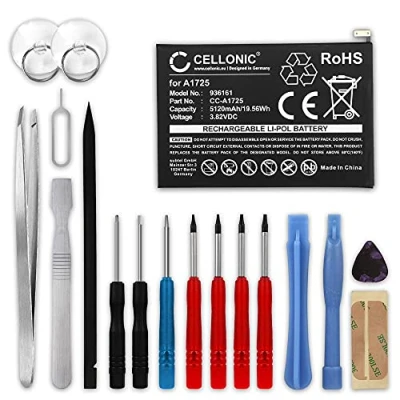 Image of CELLONIC® Tablet Battery Replacement Compatible for Apple iPad mini 5 (2019) A2124, A2126, A2133 + 17 Tool Repair Kit A1725 5120mAh Power Pack
