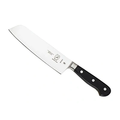Image of Mercer Culinary 7 Inch Nakiri Knife, Stainless Steel, White, 25x10x3 cm