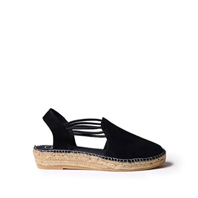 Image of Toni Pons Women&#039;s Suede Espadrille Nuria Black, 3 UK 36 EU