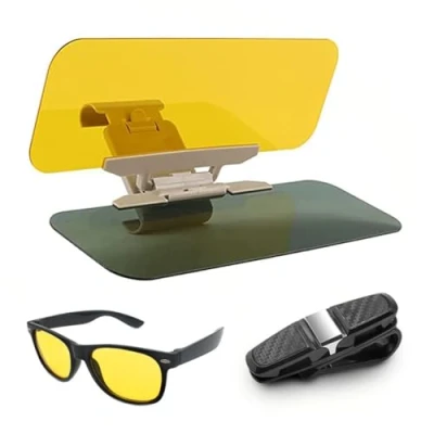Image of Car Sun Visor, Day and Night Anti Glare Visor,2 in 1 Polarized Visor for Clearer Vision Safety Driving,Anti Driving Glasses Men Women
