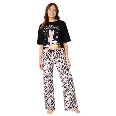Image of Disney Stitch Womens Pyjamas Set Nightwear Baby Yoda Long PJs Comfy Lounge Wear S XL Women Teenagers Gifts for (Multi Villains, XL)
