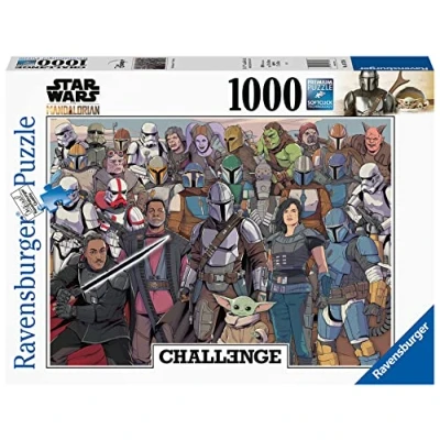 Image of Ravensburger Star Wars The Mandalorian Challenge 1000 Piece Jigsaw Puzzle for Adults &amp; Kids Age 12 Years Up Grogu Baby Yoda