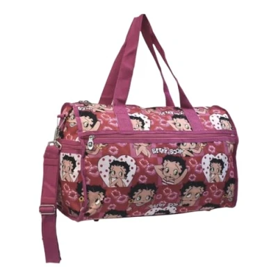 Image of Betty Boop large duffle bag made of durable microfiber., Pink,