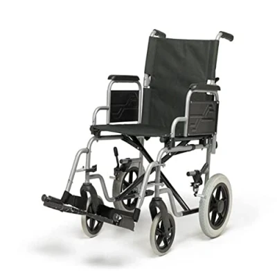Image of Days Healthcare Whirl Transit Attendant Propelled Wheelchair, 41cm Seat Width, Narrow Frame, Padded Upholstery, Features Removable Armrests, Puncture Proof Tyres, Transport Wheelchair