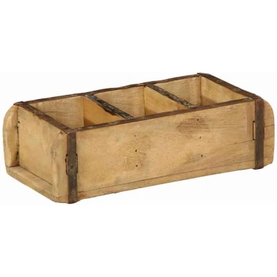 Image of vidaXL Tray 30x14x9 cm Solid Wood Reclaimed